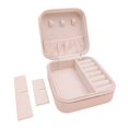 thumbnail image 2 of Mini Jewelry Travel Case  Small  Portable Organizer Portable Display Storage Box For Rings Earrings Necklaces Gifts White, 2 of 7