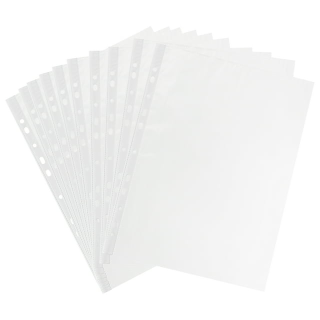 Unique Bargains Protège-Feuilles, A4, Transparent, 100 Unités.