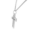 thumbnail image 2 of EDFORCE Stainless Steel Black Silver-Tone Greek Key Statement Cross Mens Necklace, 2 of 2