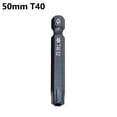 thumbnail image 1 of 1Pc 50Mm Blue Magnetic Torx Screwdriver Bits Set Electric Screwdriver T5-T40, 1 of 9