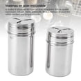 thumbnail image 4 of Salero y pimentero de metal, juego de salero y pimentero de acero inoxidable 304, receptor dispensador de condimentos con orificios de vertido Ajustables, para cocina,, 4 of 7