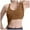 Brown, variant on Women's Ribbed Racerback Tank Top Built-In Bra Support Seamless Yoga Workout Athletic Fitness Apparel