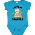 thumbnail image 3 of Inktastic Cute Sloth I Love My Grandpa with Green Leaves Boys or Girls Baby Bodysuit, 3 of 5