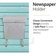 thumbnail image 3 of NACH Euro Series Modern Mailbox - Decorative Mail Holder - Decorative Mail Holder - Wall Mount Mailboxes for Outside - Rust Resistant Galvanized Metal Mailbox - 12" x 11" x 4.5 in - Hardware Included, 3 of 9