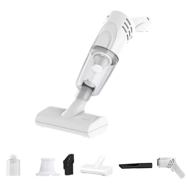 Xihbxyly Aspiradora de Cama, Alta Potencia de Succión de 1200 W, Función Antiácaros, Limpiadora de Colchones de Mano, Eliminación de Pelo de Mascotas, Filtración de 3 Etapas, Diseño Ligero, Fácil de