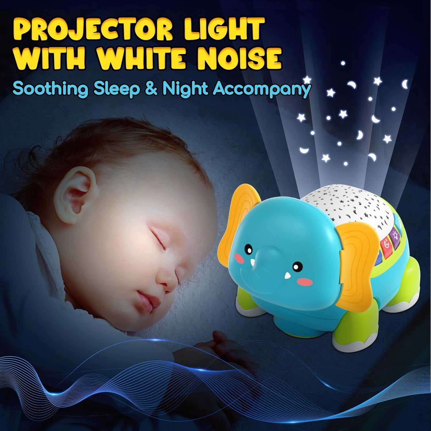 BTEPSGA Baby Crawling Toys 6-12 Months, Musical Moving Toys for Boys & Girls, 0-6 Months Montessori Infant Toys, Gifts for Newborn First Birthday