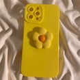 thumbnail image 1 of Funda suave con flores en 3D para iPhone, carcasa bonita, coreana, francesa, Color caramelo, Simple, azul Klein, para iPhone 14, 13, 12, 11 Pro Max, X, XS, XR, 8 plus Fivean unisex, 1 of 2