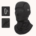 thumbnail image 1 of Autumn/Winter Warm Cycling Ski Headset Riding Fleece Hat Helmet Inner Lining Full Face Warmth Mask Outdoor Face Covering Scarf black One Size, 1 of 6