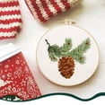 thumbnail image 2 of Kit de bordado navideño con bastidor Kit de bordado fácil para principiantes y adultos Kit completo de bastidor de bordado con agujas e hilo incluidos, 2 of 2