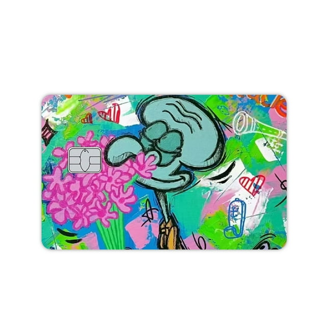 Anime Diy Sponge-Bob Patrick Star Squidward Tentacles Cartoon Credit Card Skin Stickers for Bank Debit Card Metro Card Film Skin