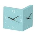 thumbnail image 1 of Reloj de pared de doble cara, reloj de esquina iluminado, barrido silencioso, relojes nórdicos montados en la pared para decoración del hogar, oficina Azul mayimx Reloj de pared de doble cara, 1 of 7