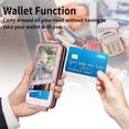 thumbnail image 4 of Zipper Wallet Case for Apple iPhone 13, PU Leather [Card Holder Slot Handbag] with Adjustable Kickstand Flip Phone Cover for Apple iPhone 13 Rose Gold, 4 of 14