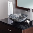 thumbnail image 4 of Novatto NOSV-LMCH Lunar Marble Natural Stone Vessel Sink with Chrome Umbrella Drain, 4 of 4