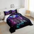 thumbnail image 3 of Homewish Teens Female Men Flying Gradient Butterfly Full Size Comforter Sets 3-Piece,Bohemian Feather Dreamcatcher Bedding Comforter Set,Galaxy Starry Sky Lightweight Bedding Sets, 3 of 8