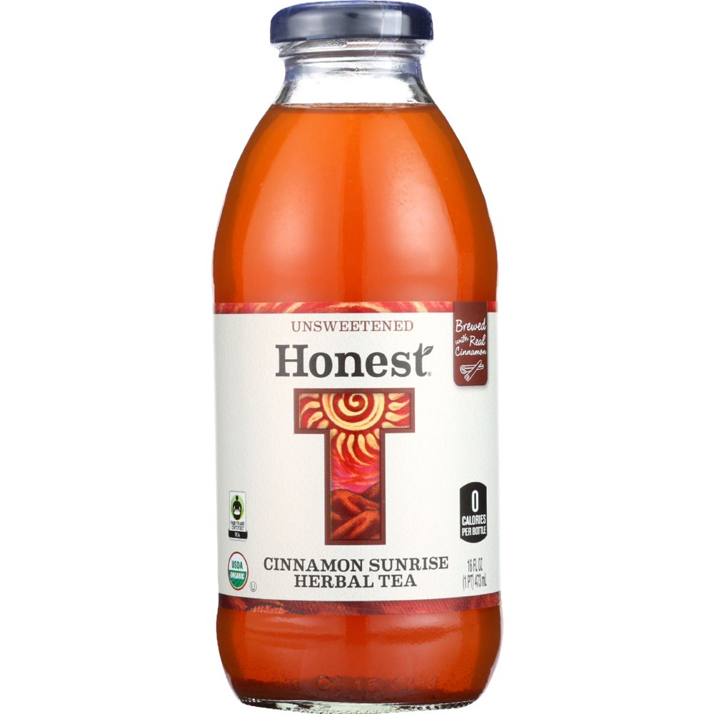 Honest Tea Tea Organic Glass Bottle Cinnamon Sunrise Herbal 16