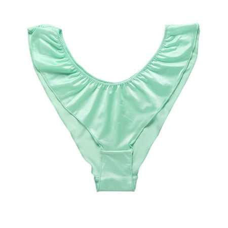 

ZMHEGW Tummy Control Underwear For Women Elastic Color Ding Female Low Waist European And American Foreign Trade Silky Satin Cotton Crotch Breathable Briefs Women s Panties