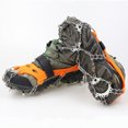 thumbnail image 6 of Autoez Crampons Ice Cleats 23 Stainless Steel Spikes Traction Snow Grips for Boots Shoes Anti Slip for Hiking Fishing Walking Climbing Mountaineering (M, Orange), 6 of 12