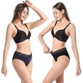 thumbnail image 3 of Ropa interior de algodón para mujer, 2 uds., cintura de encaje, bragas completas, bragas de pierna alta, ropa interior de algodón sin costuras para mujer, 3 of 5