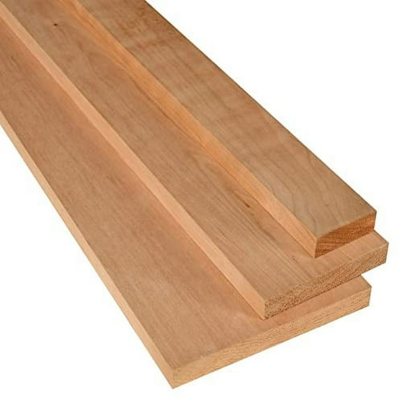 Exotic Wood Zone Kiln Dried Cherry Lumber Boards for Woodworking, Hardwood Crafting, Furniture Making, Wood Carving, Cabinetmaking, Woodturning and DIY Projects - 3/4" x 6" x 18" (