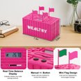 thumbnail image 2 of Piggy Bank, TSV Smart Container Coin Bank, Coin Counter Machine with LCD Counter, Money Counting Jar with Total Amount Displayed, Rose Red, 2 of 7