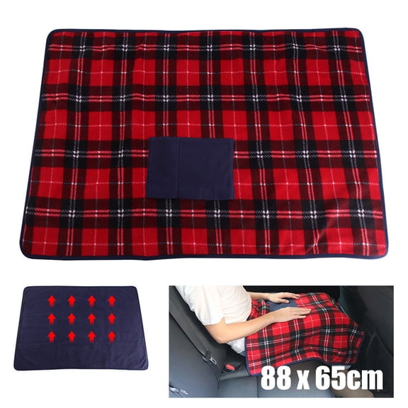 Jierger Portable 5V USB Electric Heated Car office Use Winter Warm Blanket Cover Heater Portable Heated Throw for Car or Camping Essentials by Stalwart