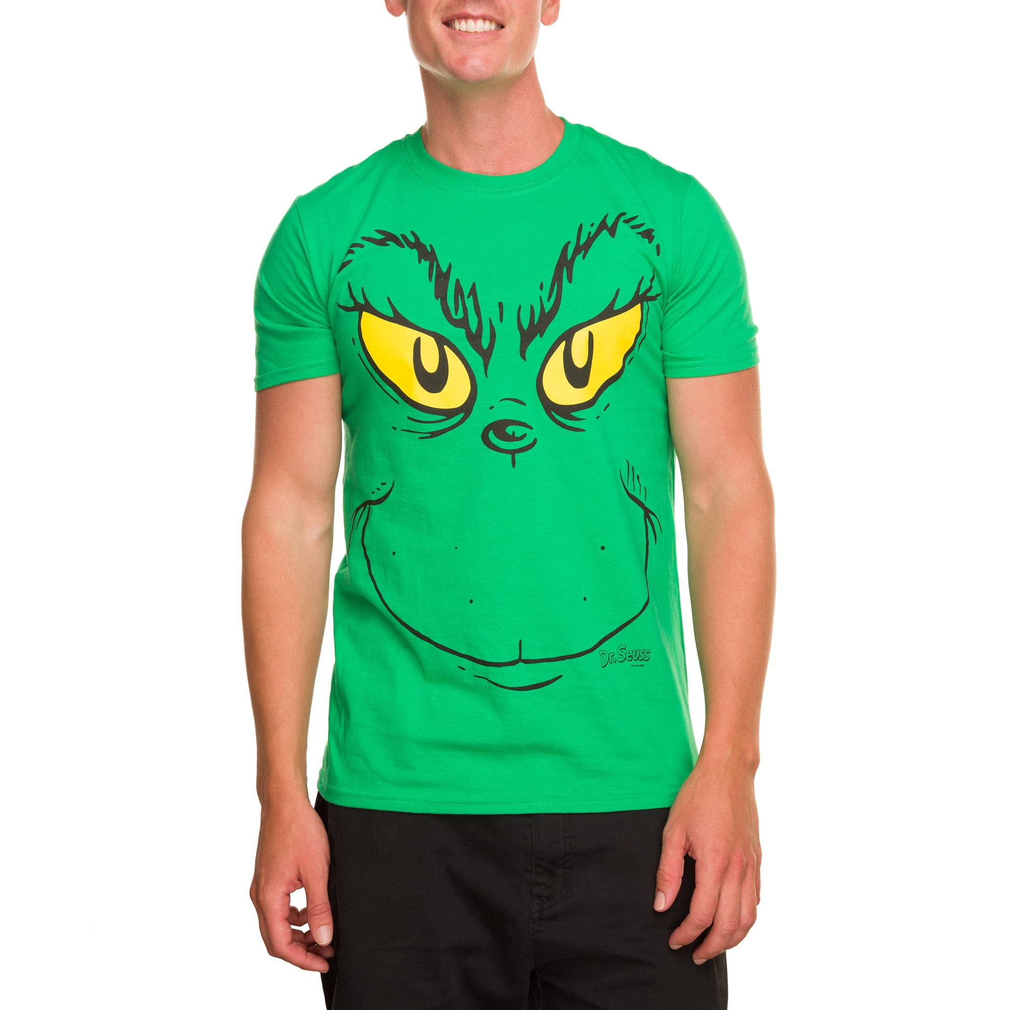 Big Men's Dr. Seuss Grinch Face Holiday 