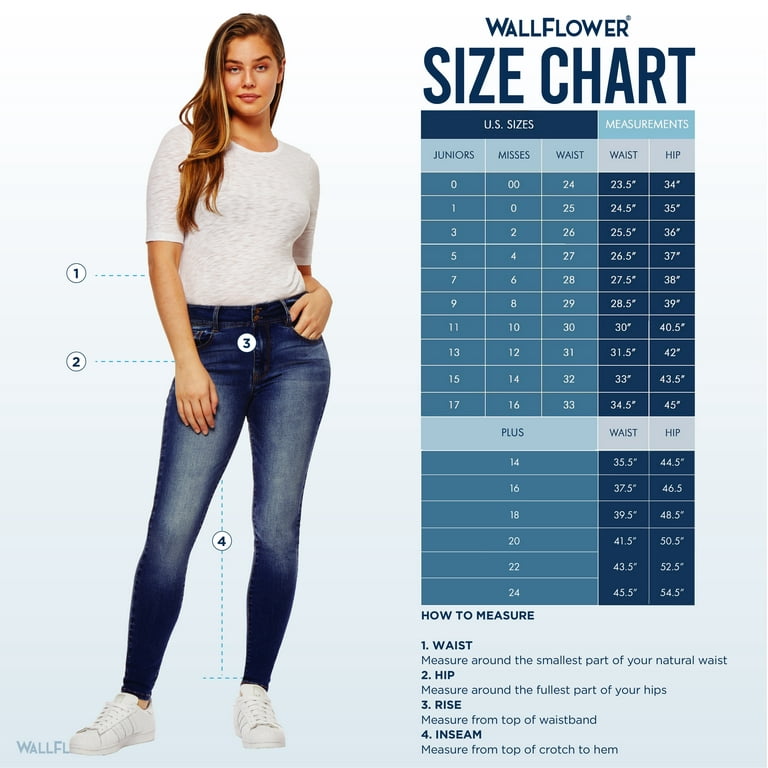 WallFlower Women's Ultra Skinny Mid-Rise Insta Soft Juniors Jeans (Standard  and Plus)