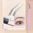 thumbnail image 3 of Pinzas para pestañas Pinzas ergonómicas para extensión de pestañas Acero inoxidable de moda para salón de belleza para ventilar ANGGREK  Otros, 3 of 8