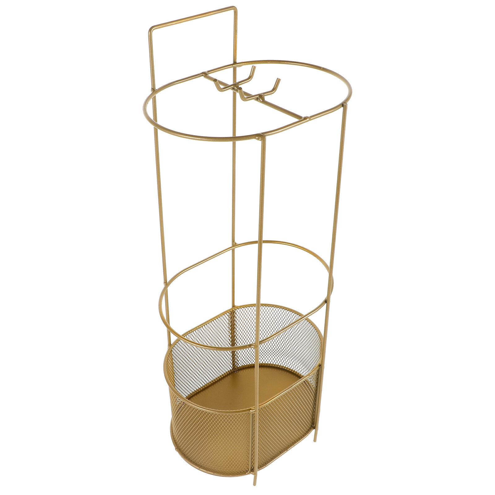 Golden Iron Umbrella Stand Holder for Home Entryway Porch Decor Fits Any Room