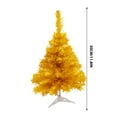 thumbnail image 3 of Beautynvta 11.8'' Mini Christmas Tree, Gold Tabletop Christmas Tree with Metal Stand, Mini Xmas Pine Tree for Xmas Holiday Party Home Tabletop Tree Decor, 3 of 5