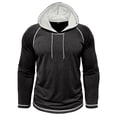thumbnail image 4 of Kureaily Men's Slim Fit Hoodie Casual Pullover Sweatshirt For Everyday Wear Lightweight Comfortable Streetwear Top With Classic Solid Design Men's Crewneck Sweatshirts, 4 of 5