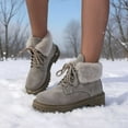 thumbnail image 2 of Women's Ankle Boots Winter Casual Fashion Lace Up Thick Sole Booties Ideal for All Day Comfort, 2 of 9