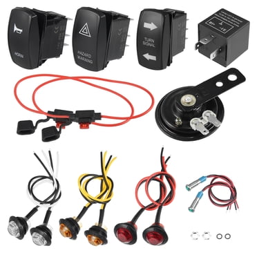 6-Piece UTV LED Turn Signal Kit With Horn & Toggle Switch | Universal Fit For RZR, Ranger, ATVs