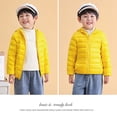 thumbnail image 3 of URMAGIC Toddler Boy Girl Fall Warm Coat Kids Long Sleeve Solid Color Hooded Outwear Zipper Jacket, 3 of 6