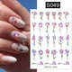 thumbnail image 4 of Harunouta-adhesivo 3D para uñas, calcomanías florales doradas de lavanda, línea geométrica, flor de lámina plateada, deslizadores de manicura, 4 of 4