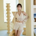 thumbnail image 3 of Aellinatey Women Boho Vacation Halter Bikini Bra Sexy V-Neck Backless Crochet Knit Geometric Camisole Scalloped Hem Padded Beach Bustier Crop Top, 3 of 13