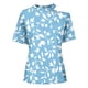 thumbnail image 5 of Puntoco Mujer Casual Camiseta Impreso Manga Corta Cuello Redondo Hombro Frío Pullover Blusa tops Puntoco Puntoco-1751, 5 of 5