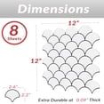 thumbnail image 5 of Dcor WOW 41001  Peel & Stick Backsplash, (8) 12x12-inch Sheet Covers 8 Sq Ft, White Scallop Back Splash Tile Grey Grout, 5 of 7