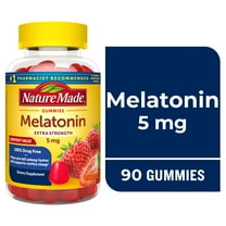 Nature Made Melatonin 5 mg Extra Strength Gummies, Occasional Use Sleep Aid, 90 Count