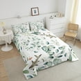 thumbnail image 4 of Kawaii Animal Bedding Twin Size Cute Shark Comforter Set Twin, Cartoon Wildlife Duvet Insert Green Leaf Quilt Comforter, Plant Bedding Comforters & Sets Bedroom Decor, 4 of 6