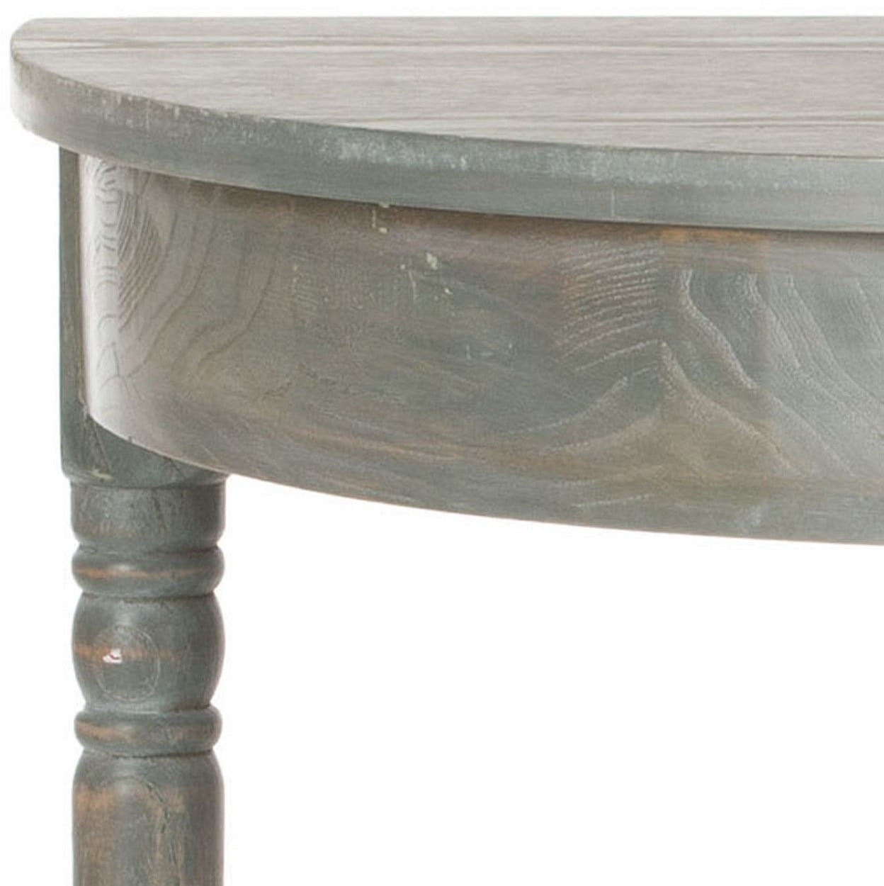 SAFAVIEH Randell Nautical Rustic Demilune Console, French Grey