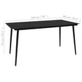 thumbnail image 4 of vidaXL 7 Piece Outdoor Dining Set PVC Rattan Black, 4 of 5