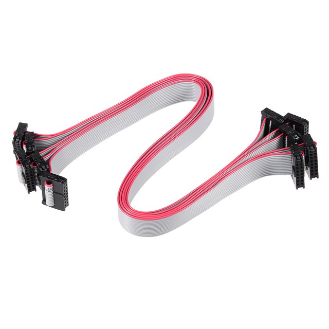Unique Bargains IDC 14 Pins Connector Flat Ribbon Cable Female Connector 30cm 2mm Pitch,5pcs