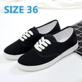 thumbnail image 5 of Zapatillas de lona para mujer con cordones y parte superior baja, tenis casuales ligeros, 5 of 5