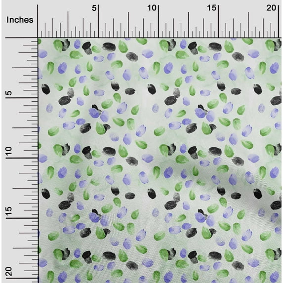 oneOone Silk Tabby Light Green Fabric Brush Stroke Watercolor Sewing Material Print Fabric By The Yard 42 Inch Wide