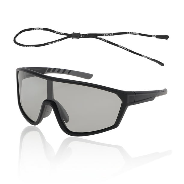 1 Set de Gafas de Motociclismo Tri-Acetato de Celulosa PC UV400 Gafas de Sol para Deportes al Aire Libre para Motocross, Moto de Tierra, ATV Lente Gris Claro Marco Negro y Gris