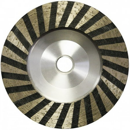 - 4 Inch Slayer Resin Filled Turbo Cup Wheel - Coarse - Alum Backer
