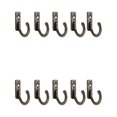 thumbnail image 1 of Yuarrent Ganchos de pared Vintage Estante firme Conveniente Amplia aplicación Heavy Duty Usable Llaves Perchas Abrigos Sombrero Ropa Decorativa Almacenamiento y organización del hogar Bronce 10 piezas, 1 of 6