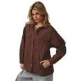 thumbnail image 4 of Garden Naked Quilted Wrinkle Gauze Long Sleeve Shacket, 4 of 5