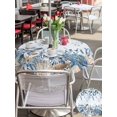thumbnail image 5 of Outdoor Tablecloth with Umbrella Hole for Patio/Picnic/Party/Camping, Blue Turtle Coastal Waterproof Table Cloth Round Cover Washable, Summer Beach Coral Nautical Starfish Sea Eucalyptus (Dia 54"), 5 of 8